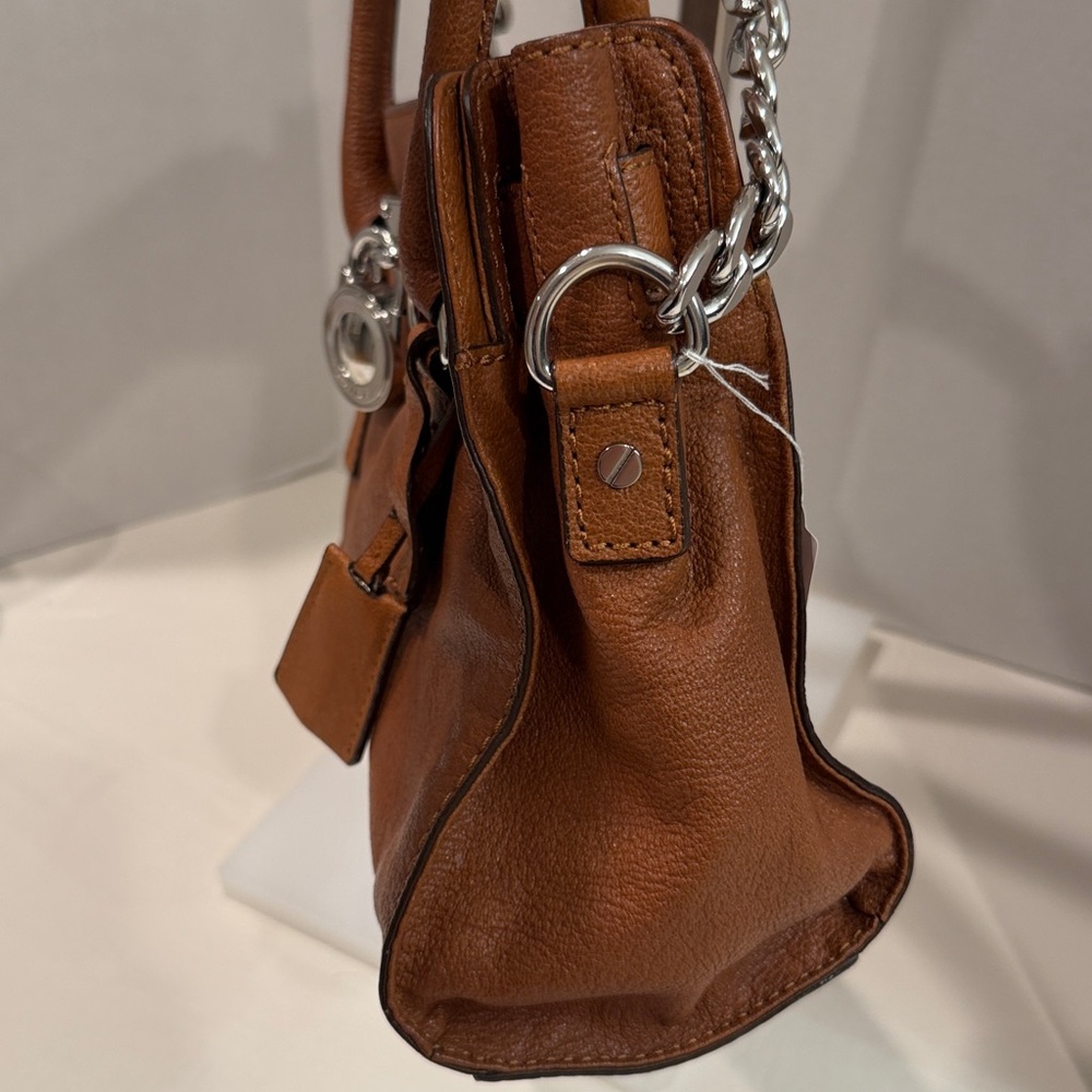 Michael Kors Brown Leather Satchel with Silver Hardware - Picture 9 of 9